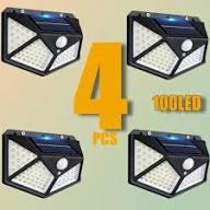 Lampara solar 100 led.  Combo x 4